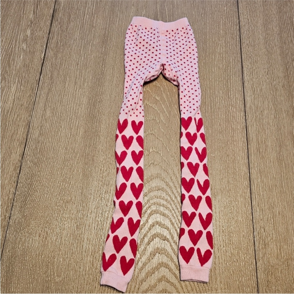 Hanna Andersson Heart Footless Tights 6-8